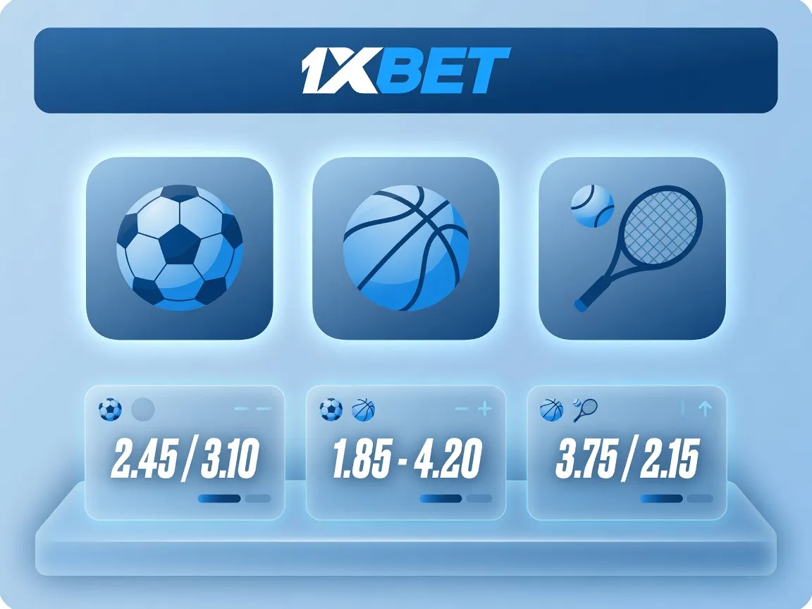 1xbet Azərbaycan idman mərcləri bölməsi üçün illüstrasiya